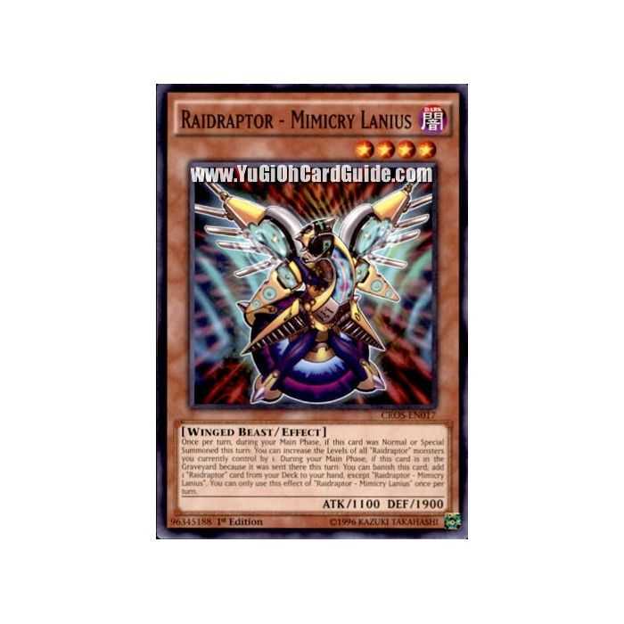 Raidraptor - Mimicry Lanius (Common) – Crossed Souls | Carta YUGIOH en México
