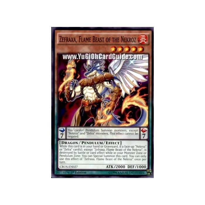 Zefraxa, Flame Beast of the Nekroz (Common) – Crossed Souls | Carta YUGIOH en México