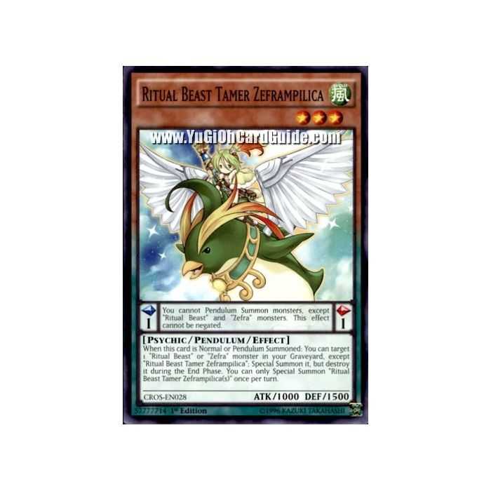 Ritual Beast Tamer Zeframpilica (Common) – Crossed Souls | Carta YUGIOH en México