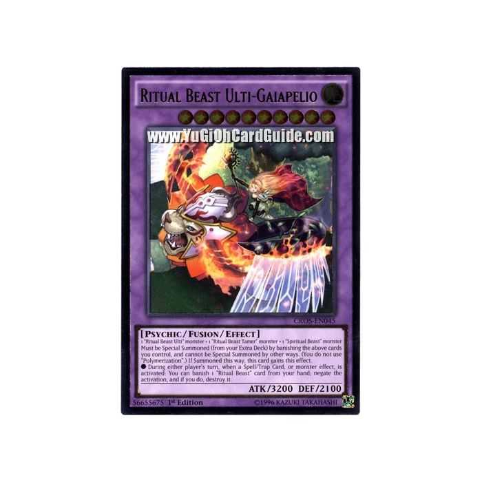 Ritual Beast Ulti-Gaiapelio (Ultra Rare) – Crossed Souls | Carta YUGIOH en México