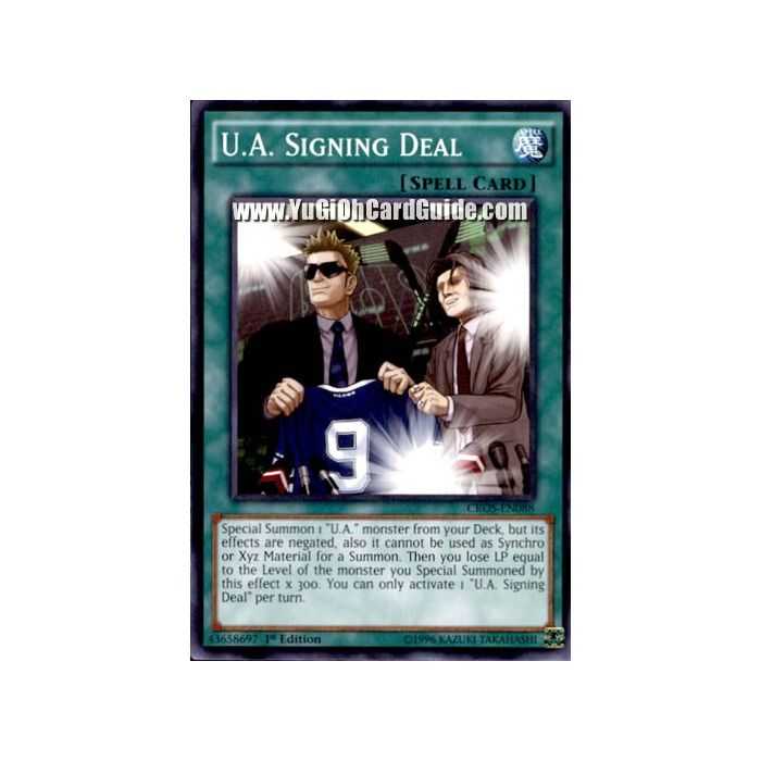 U.A. Signing Deal (Common) – Crossed Souls | Carta YUGIOH en México