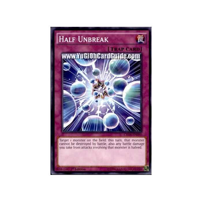 Half Unbreak (Common) – Crossed Souls | Carta YUGIOH en México
