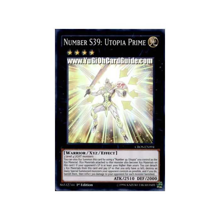Number S39: Utopia Prime (Super Rare) – Crossed Souls | Carta YUGIOH en México