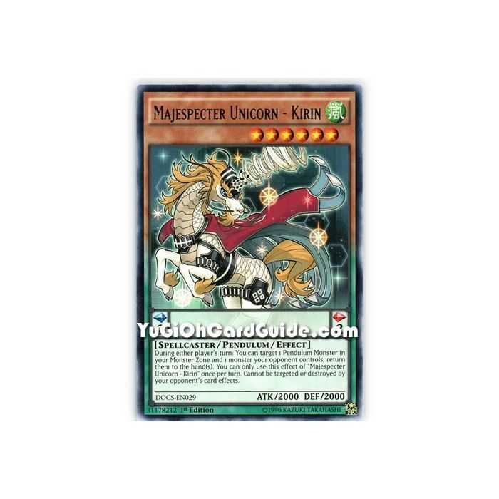 Majespecter Unicorn - Kirin (Rare) – Dimension of Chaos | Carta YUGIOH en México