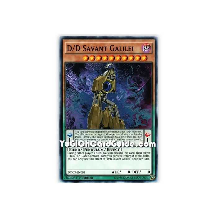 D/D Savant Galilei (Common) – Dimension of Chaos | Carta YUGIOH en México