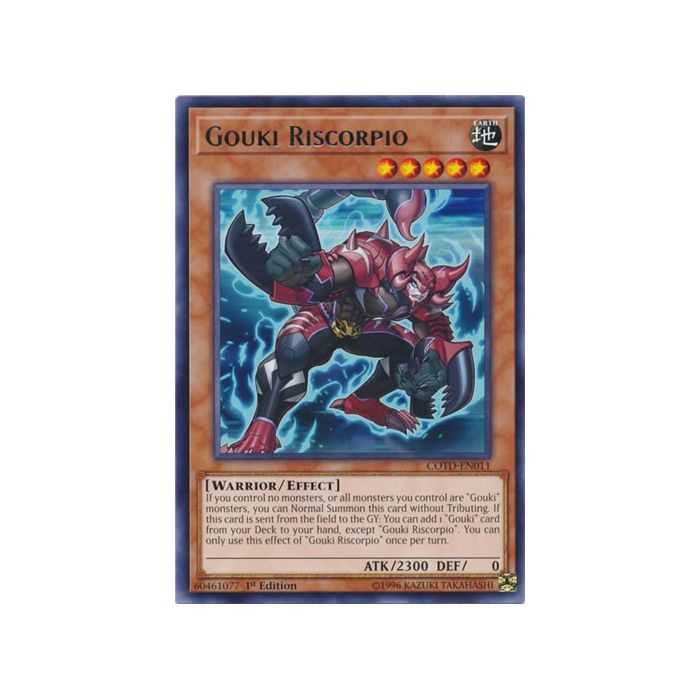 Gouki Riscorpio (Rare) – Code of the Duelist | Carta YUGIOH en México