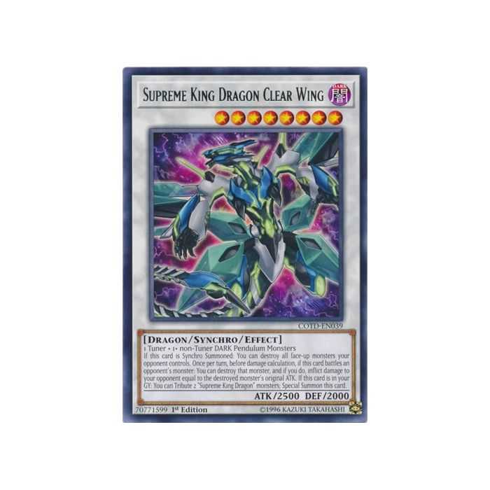 Supreme King Dragon Clear Wing (Rare) – Code of the Duelist | Carta YUGIOH en México