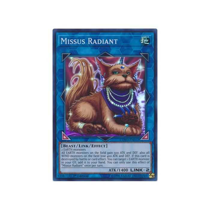 Missus Radiant (Super Rare) – Code of the Duelist | Carta YUGIOH en México