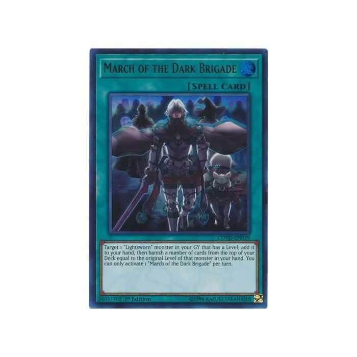 March of the Dark Brigade (Ultra Rare) – Code of the Duelist | Carta YUGIOH en México