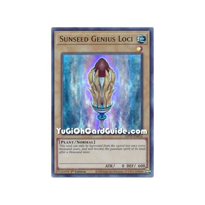 Sunseed Genius Loci (Ultra Rare) – Ghost from the Past | Carta YUGIOH en México