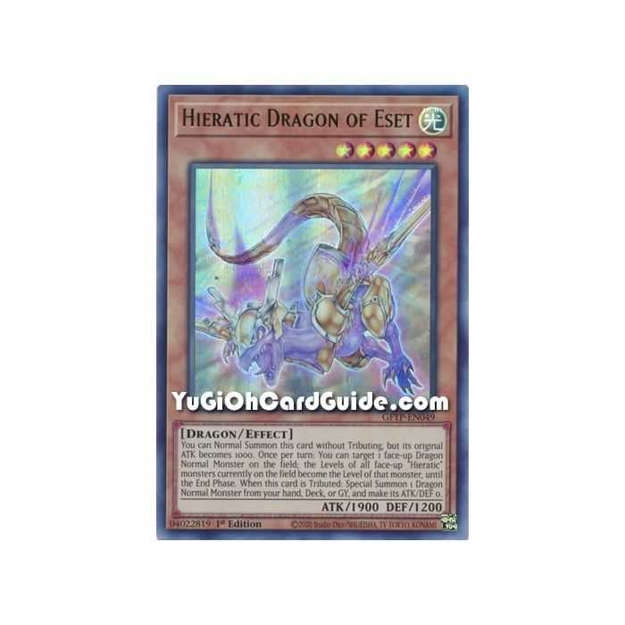 Hieratic Dragon of Eset (Ultra Rare) – Ghost from the Past | Carta YUGIOH en México