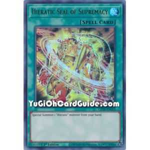 Hieratic Seal of Supremacy (Ultra Rare) – Ghost from the Past | Carta YUGIOH en México