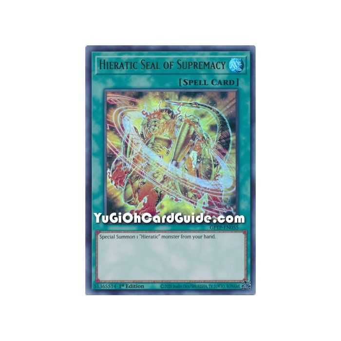 Hieratic Seal of Supremacy (Ultra Rare) – Ghost from the Past | Carta YUGIOH en México