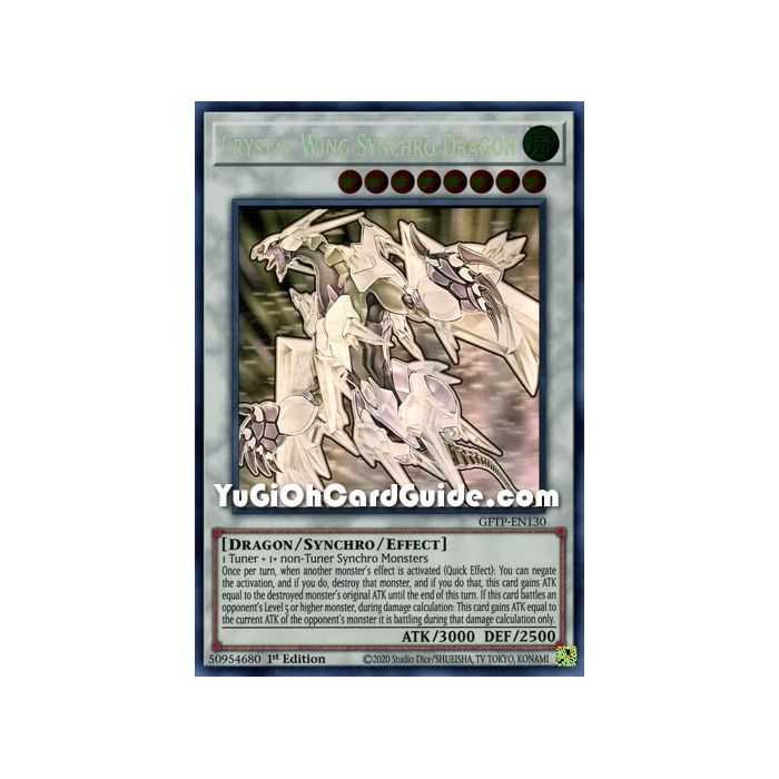 Crystal Wing Synchro Dragon (Ghost Rare) – Ghost from the Past | Carta YUGIOH en México