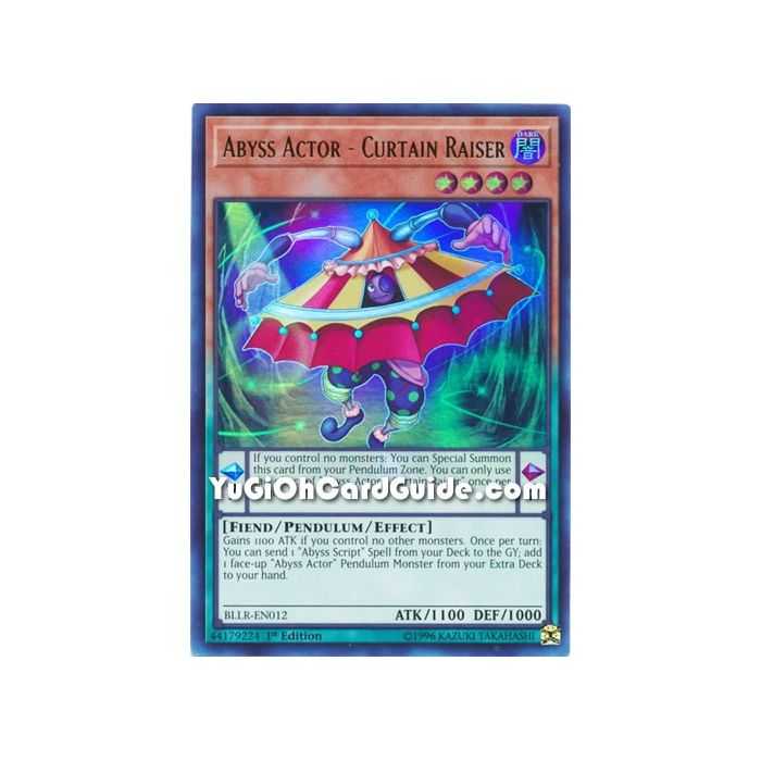 Abyss Actor - Curtain Raiser (Ultra Rare) – Battles of Legend Lights Revenge | Carta YUGIOH en México