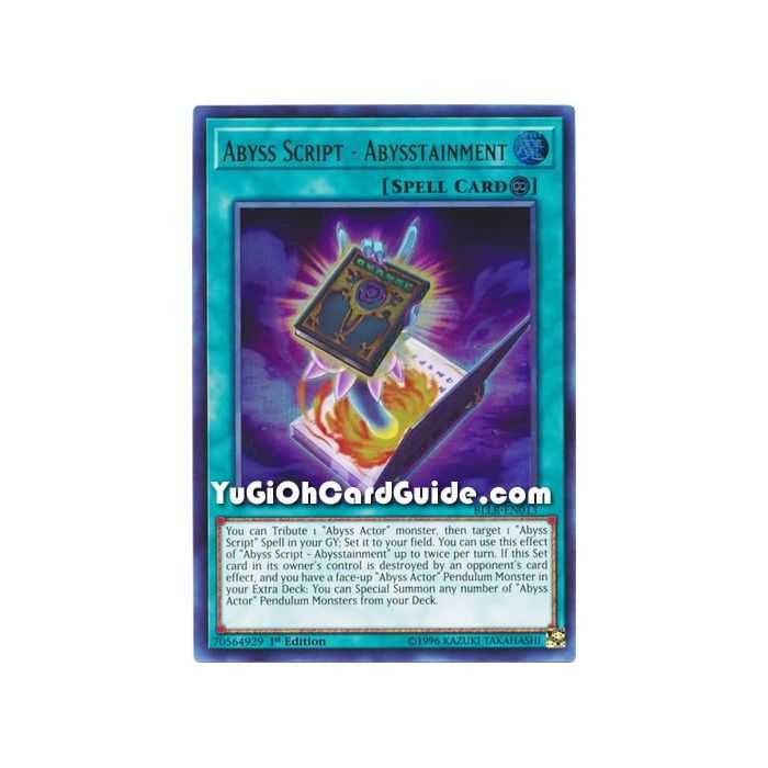 Abyss Script - Abysstainment (Ultra Rare) – Battles of Legend Lights Revenge | Carta YUGIOH en México
