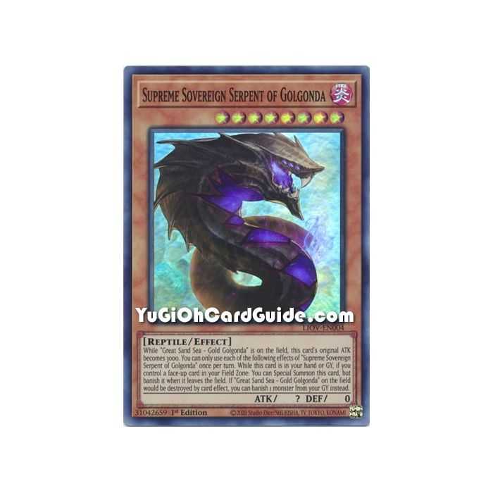 Supreme Sovereign Serpent of Golgonda (Super Rare) – Lightning Overdrive | Carta YUGIOH en México