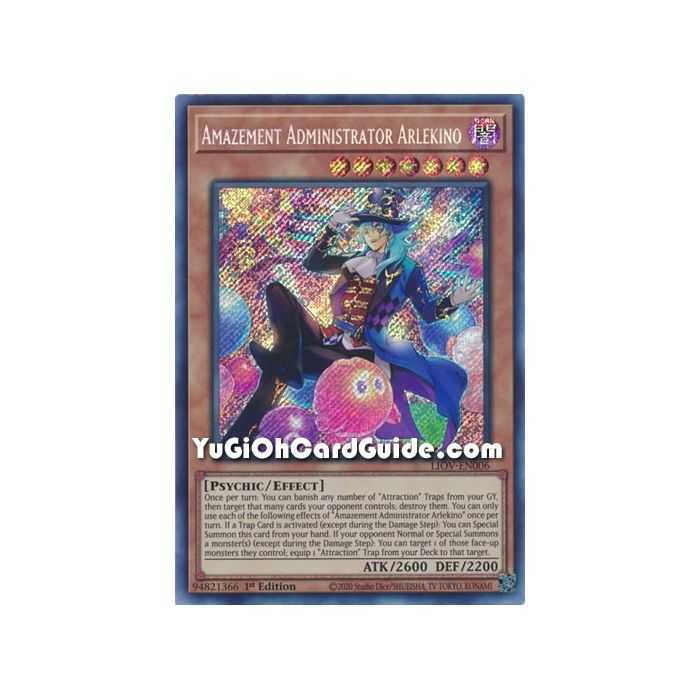 Amazement Administrator Arlekino (Secret Rare) – Lightning Overdrive | Carta YUGIOH en México