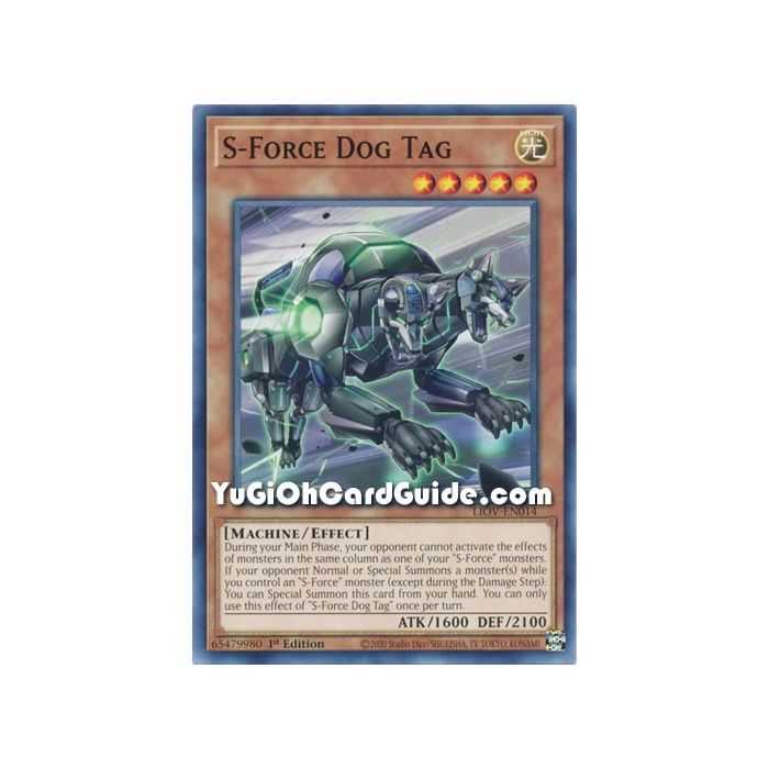 S-Force Dog Tag (Common) – Lightning Overdrive | Carta YUGIOH en México