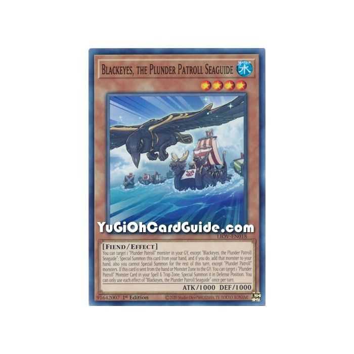 Blackeyes, the Plunder Patroll Seaguide (Common) – Lightning Overdrive | Carta YUGIOH en México