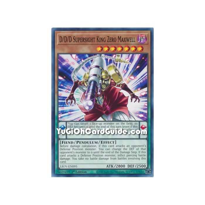 D/D/D Supersight King Zero Maxwell (Common) – Lightning Overdrive | Carta YUGIOH en México