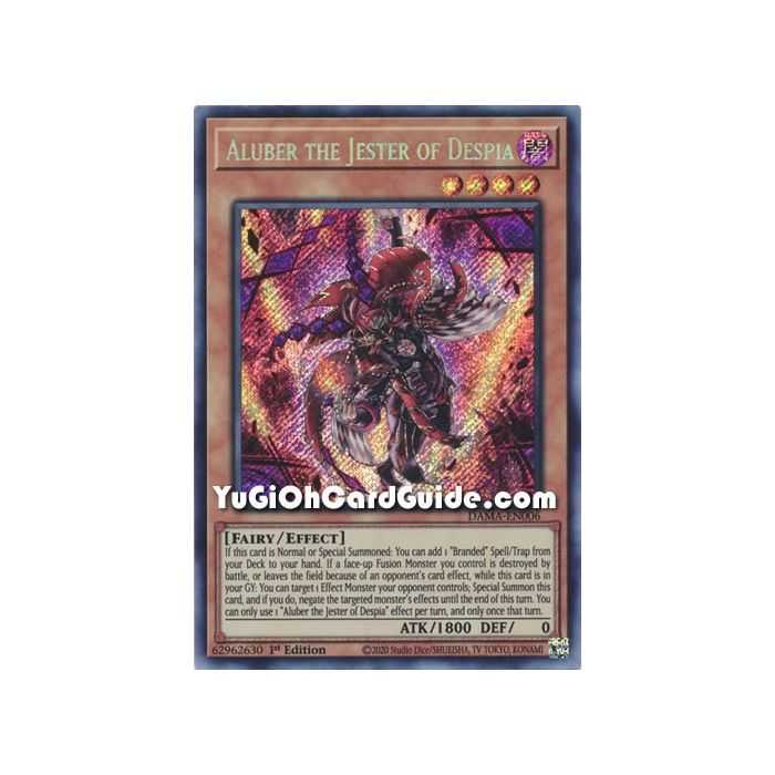 Aluber the Jester of Despia (Secret Rare) – Dawn of Majesty | Carta YUGIOH en México