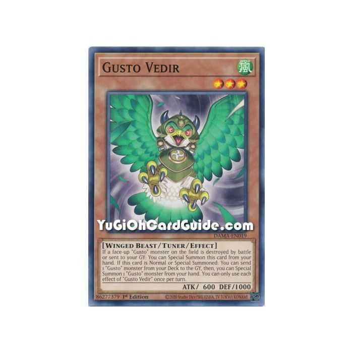 Gusto Vedir (Common) – Dawn of Majesty | Carta YUGIOH en México