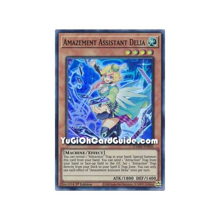 Amazement Assitant Delia (Super Rare) – Dawn of Majesty | Carta YUGIOH en México