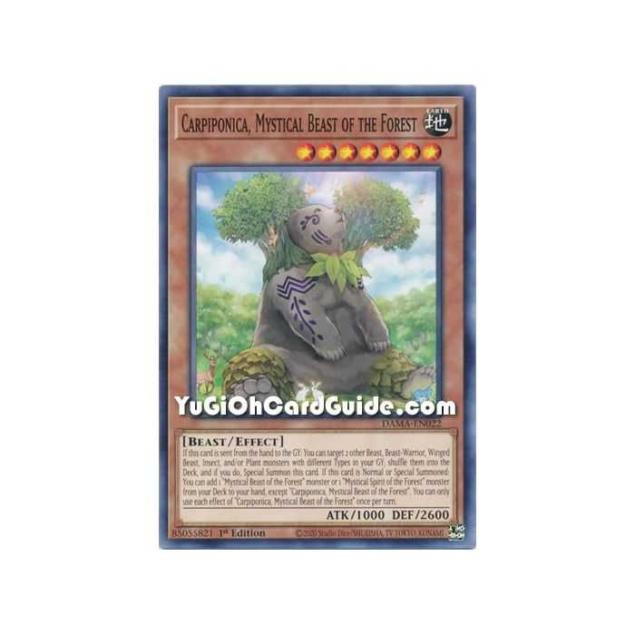 Carpiponica, Mystical Beast of the Forest (Common) – Dawn of Majesty | Carta YUGIOH en México