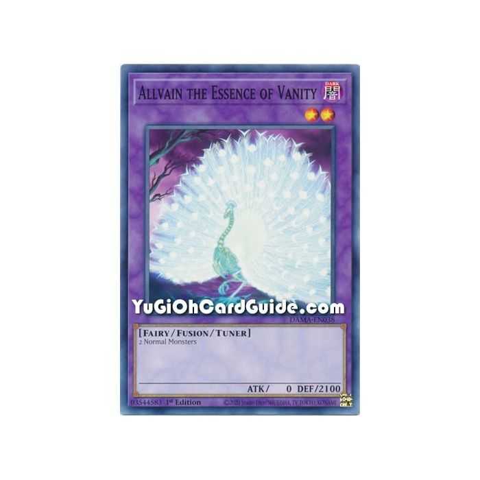 Allvain the Essence of Vanity (Common) – Dawn of Majesty | Carta YUGIOH en México