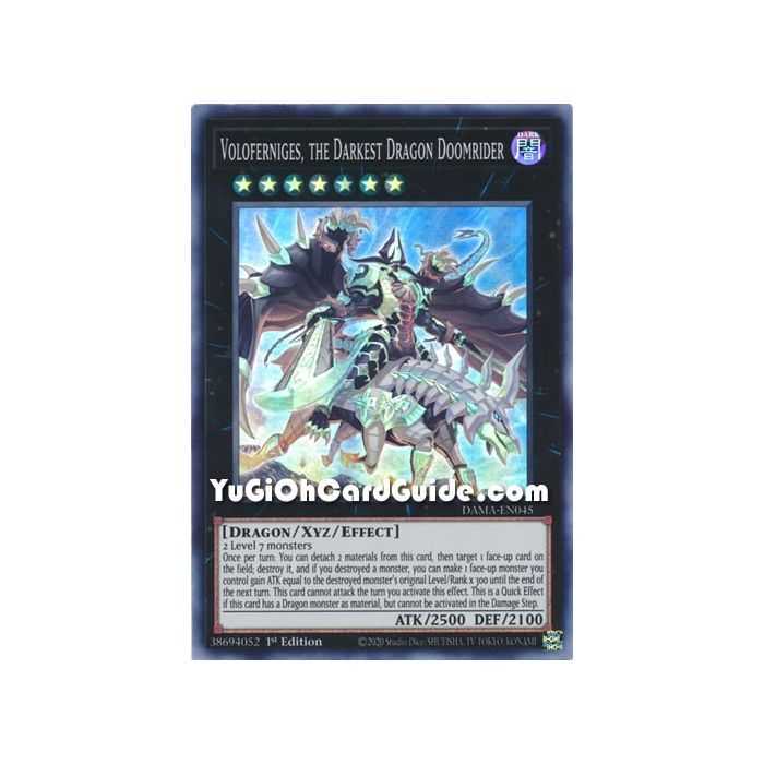 Voloferniges, the Darkest Dragon Doomrider (Super Rare) – Dawn of Majesty | Carta YUGIOH en México