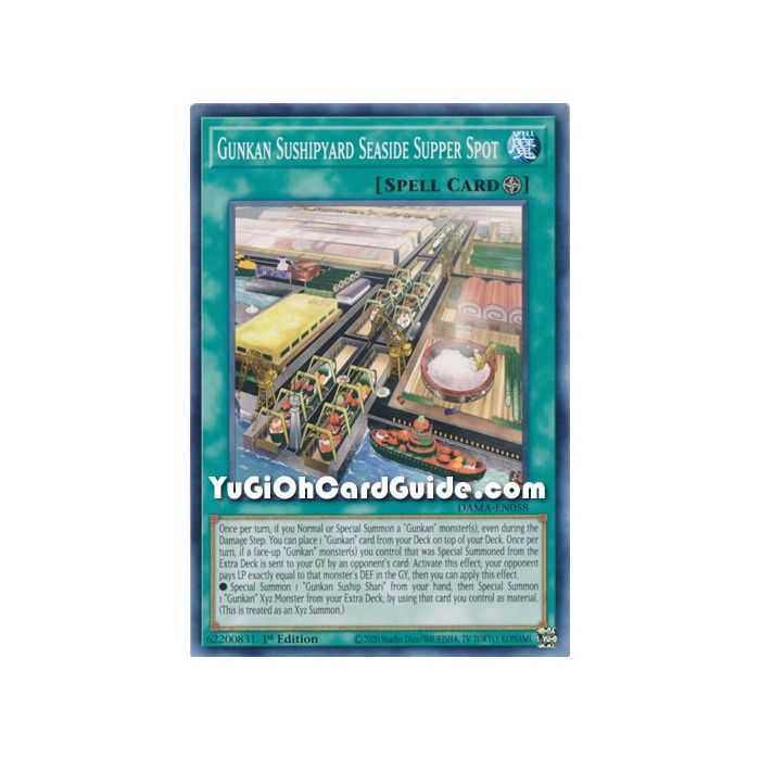 Gunkan Sushipyard Seaside Supper Spot (Common) – Dawn of Majesty | Carta YUGIOH en México