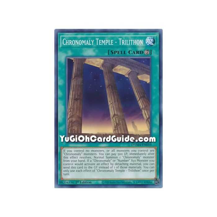 Chronomaly Temple - Trilithon (Common) – Dawn of Majesty | Carta YUGIOH en México