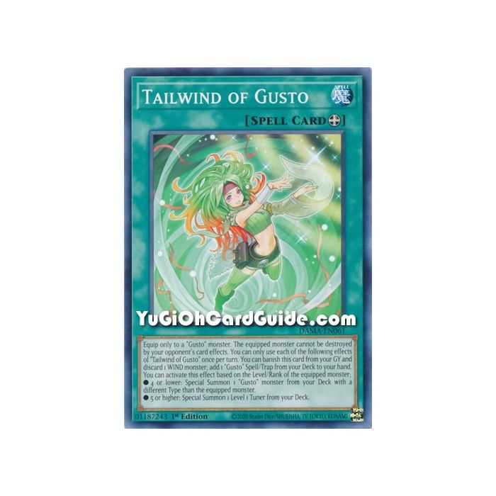 Talwind of Gusto (Common) – Dawn of Majesty | Carta YUGIOH en México