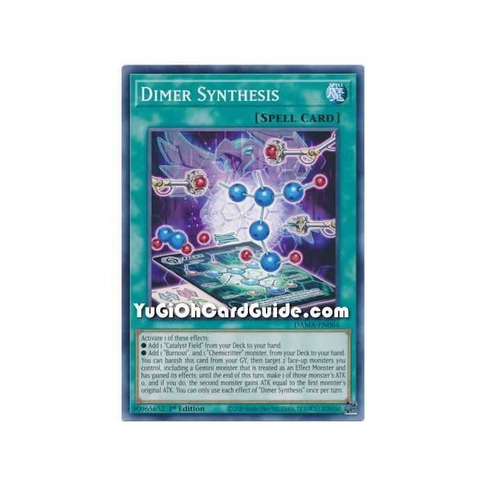 Dimer Synthesis (Common) – Dawn of Majesty | Carta YUGIOH en México