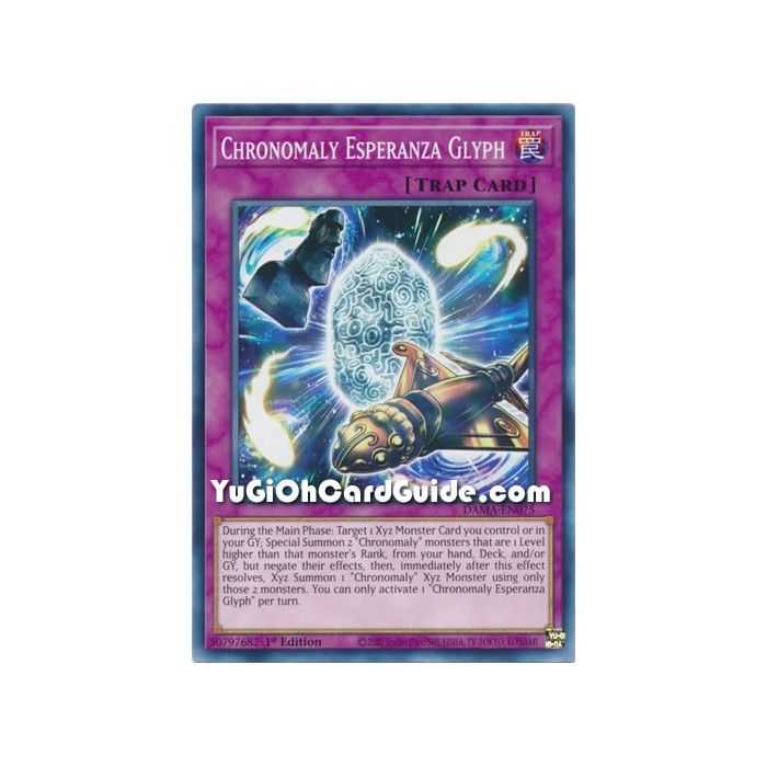Chronomaly Esperanza Glyph (Common) – Dawn of Majesty | Carta YUGIOH en México