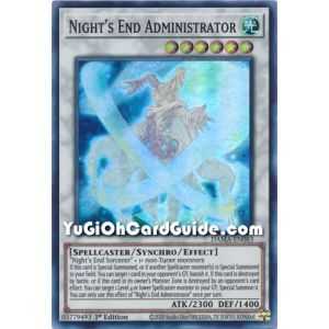 Night's End Administrator (Super Rare) – Dawn of Majesty | Carta YUGIOH en México
