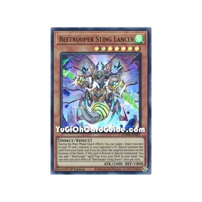 Beetrooper Sting Lancer (Ultra Rare) – Dawn of Majesty | Carta YUGIOH en México