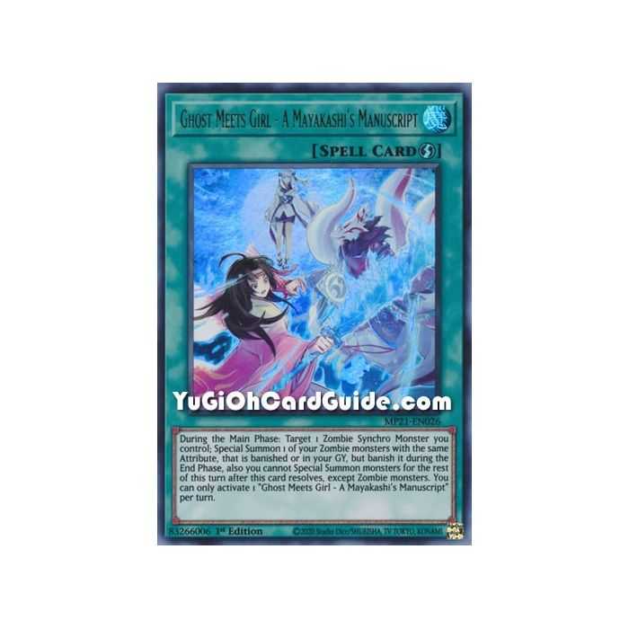 Ghost Meets Girl - A Mayakashi's Manuscript (Ultra Rare) – 2021 Tin of Ancient Battles | Carta YUGIOH en México
