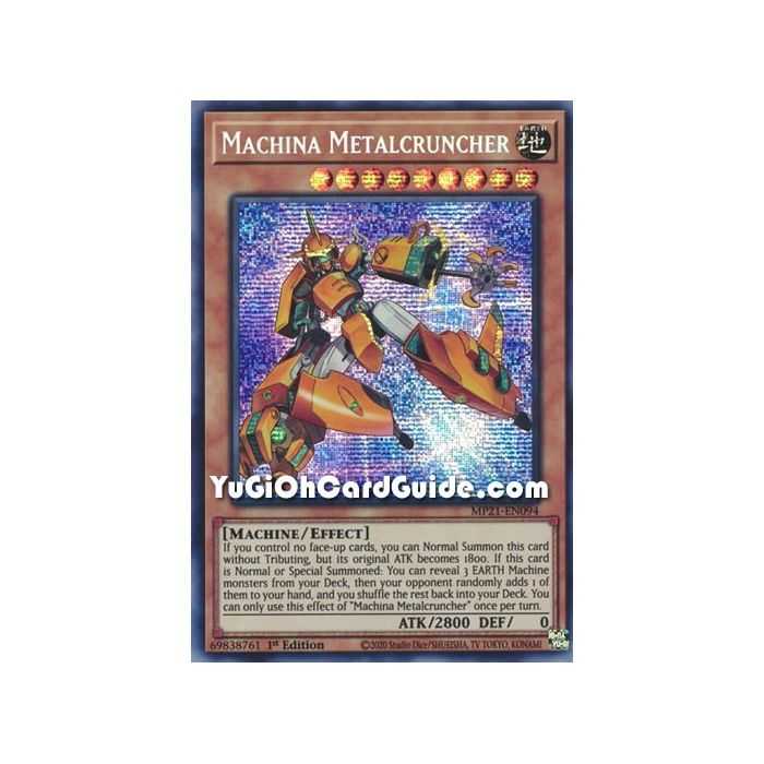 Machina Metalcruncher (Prismatic Secret Rare) – 2021 Tin of Ancient Battles | Carta YUGIOH en México