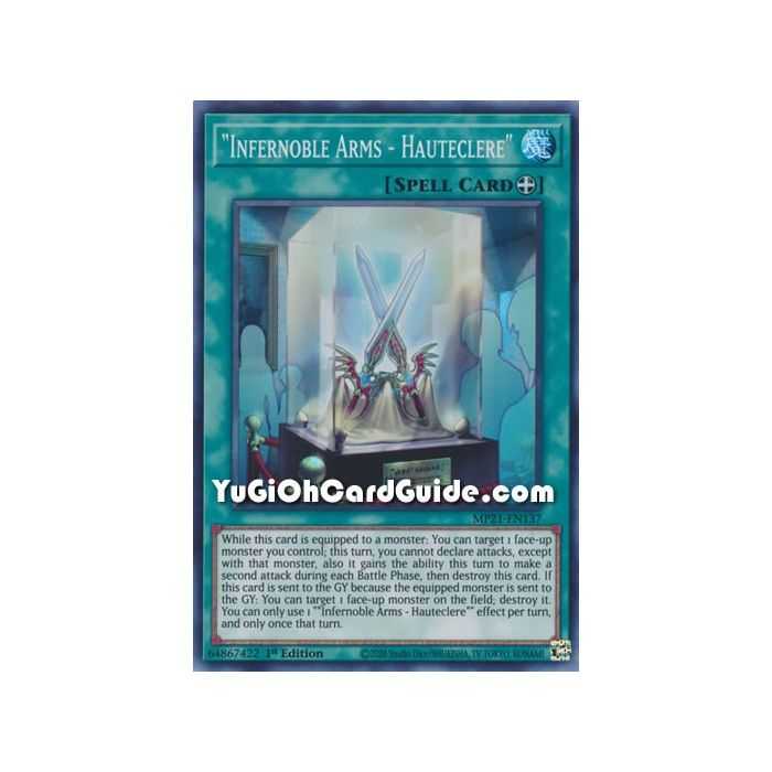 "Infernoble Arms - Hauteclere" (Super Rare) – 2021 Tin of Ancient Battles | Carta YUGIOH en México