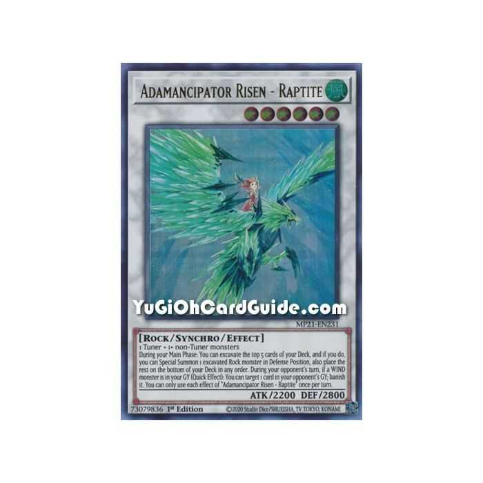Adamancipator Risen - Raptite (Ultra Rare) – 2021 Tin of Ancient Battles | Carta YUGIOH en México