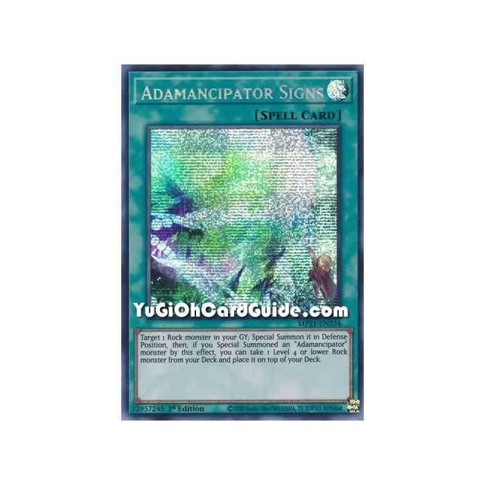 Adamancipator Signs (Prismatic Secret Rare) – 2021 Tin of Ancient Battles | Carta YUGIOH en México