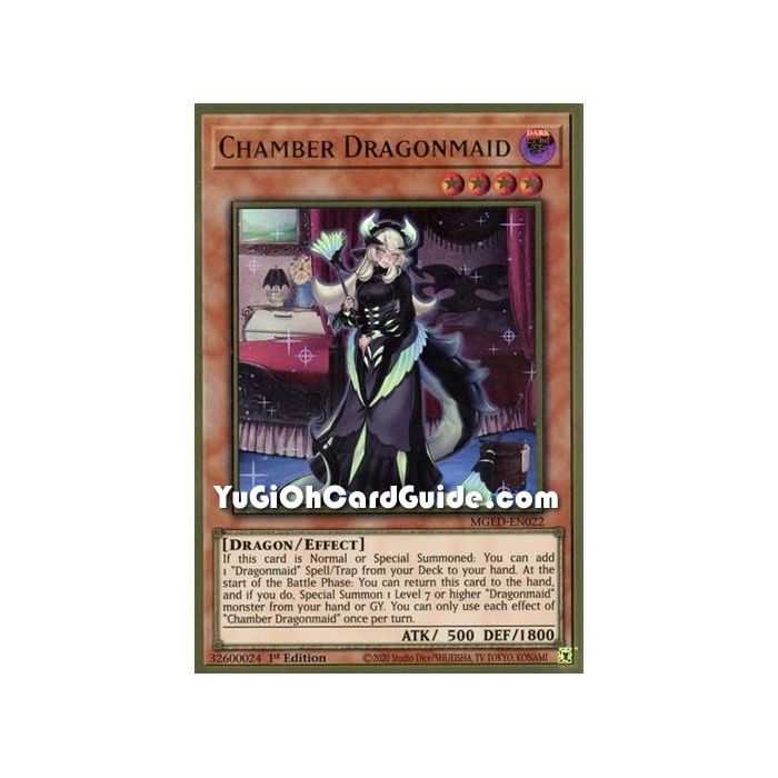 Chamber Dragonmaid (Premium Gold Rare) – Maximum Gold El Dorado | Carta YUGIOH en México
