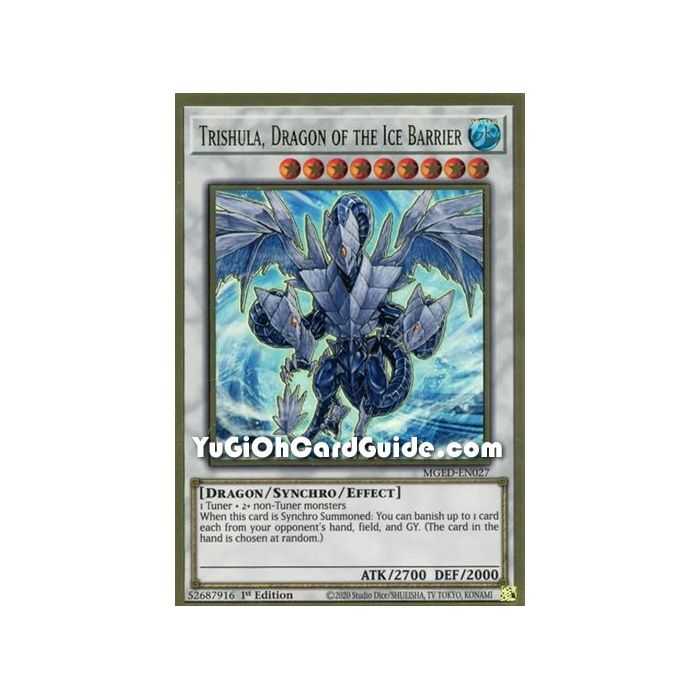 Trishula, Dragon of the Ice Barrier (Premium Gold Rare) – Maximum Gold El Dorado | Carta YUGIOH en México