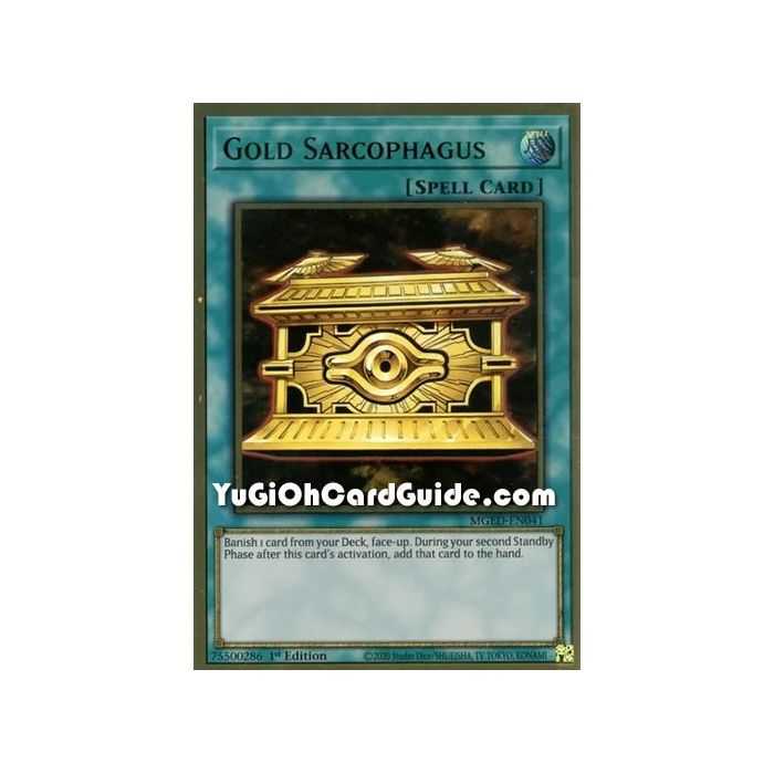 Gold Sarcophagus (Premium Gold Rare) – Maximum Gold El Dorado | Carta YUGIOH en México