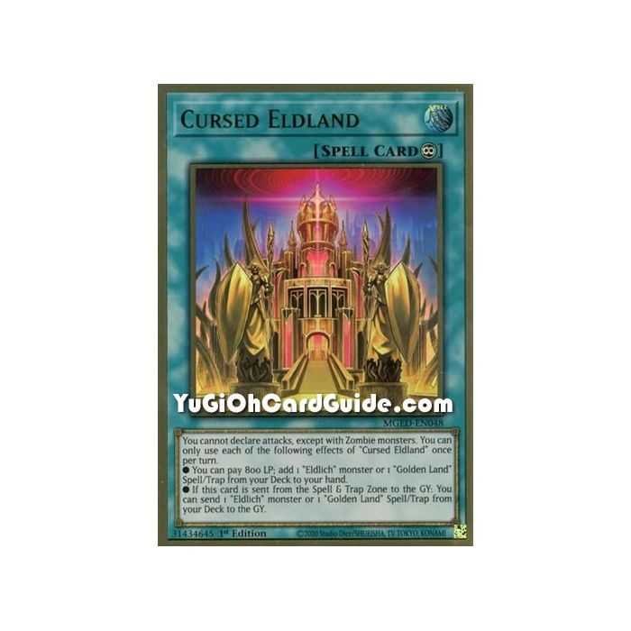 Cursed Eldland (Premium Gold Rare) – Maximum Gold El Dorado | Carta YUGIOH en México