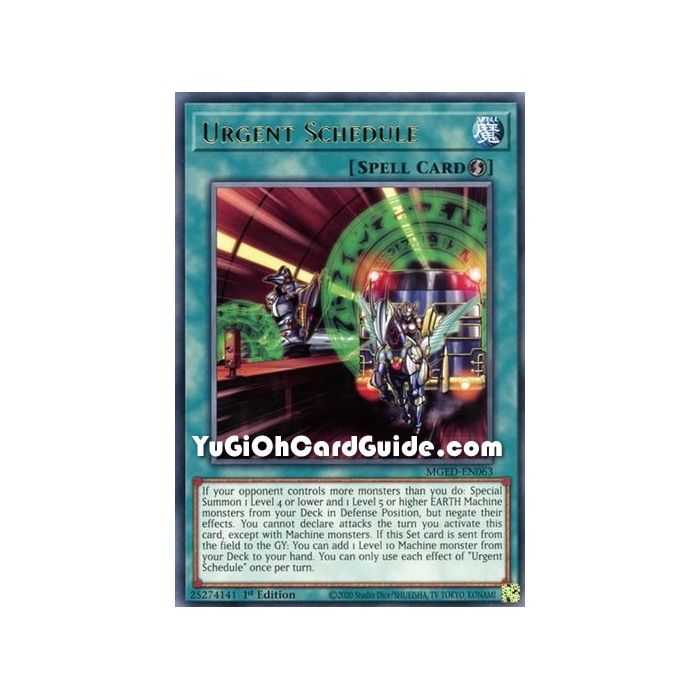 Urgent Schedule (Rare) – Maximum Gold El Dorado | Carta YUGIOH en México
