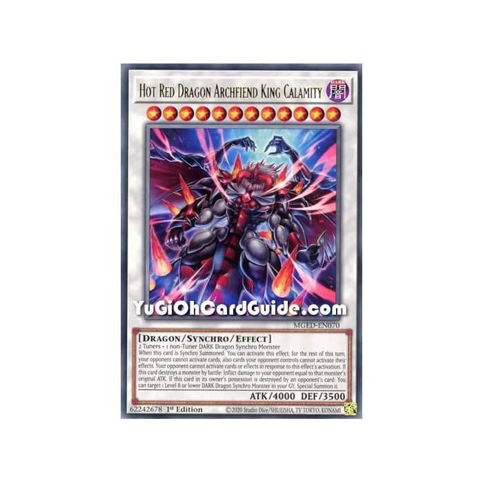 Hot Red Dragon Archfiend King Calamity (Rare) – Maximum Gold El Dorado | Carta YUGIOH en México