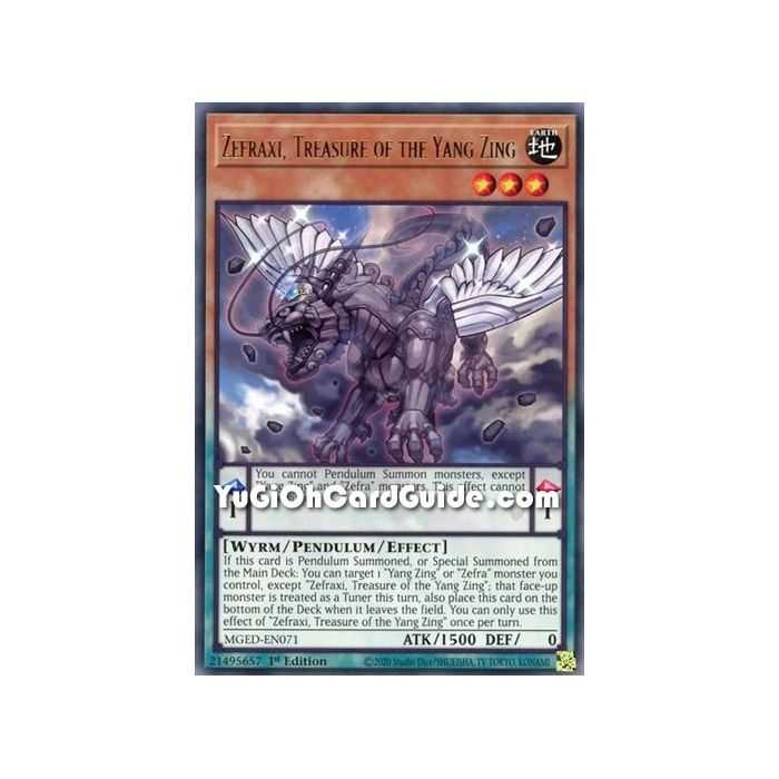 Zefraxi, Treasure of the Yang Zing (Rare) – Maximum Gold El Dorado | Carta YUGIOH en México